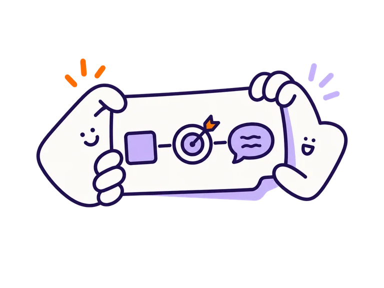 Two friendly hand characters hold the same simple plan together